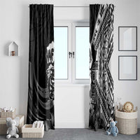 Hafa Adai Guam Discovery Day Window Curtain Chamorro Latte Stone Hand Black Version LT14 - Polynesian Pride