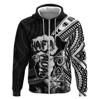 Hafa Adai Guam Discovery Day Zip Hoodie Chamorro Latte Stone Hand Black Version LT14 Zip Hoodie Black - Polynesian Pride