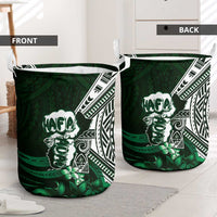 Hafa Adai Guam Discovery Day Laundry Basket Chamorro Latte Stone Hand Green Version LT14 - Polynesian Pride