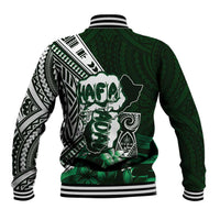 Hafa Adai Guam Discovery Day Baseball Jacket Chamorro Latte Stone Hand Green Version LT14 - Polynesian Pride