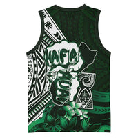 Hafa Adai Guam Discovery Day Basketball Jersey Chamorro Latte Stone Hand Green Version LT14 - Polynesian Pride