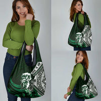 Hafa Adai Guam Discovery Day Grocery Bag Chamorro Latte Stone Hand Green Version LT14 - Polynesian Pride