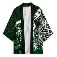 Hafa Adai Guam Discovery Day Kimono Chamorro Latte Stone Hand Green Version LT14 Unisex Green - Polynesian Pride