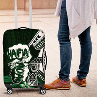 Hafa Adai Guam Discovery Day Luggage Cover Chamorro Latte Stone Hand Green Version LT14 Green - Polynesian Pride