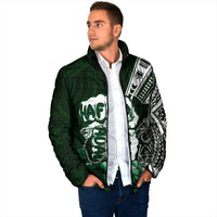 Hafa Adai Guam Discovery Day Padded Jacket Chamorro Latte Stone Hand Green Version LT14 - Polynesian Pride