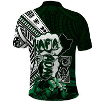 Hafa Adai Guam Discovery Day Polo Shirt Chamorro Latte Stone Hand Green Version LT14 - Polynesian Pride