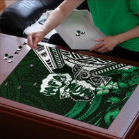 Hafa Adai Guam Discovery Day Puzzle Chamorro Latte Stone Hand Green Version LT14 - Polynesian Pride
