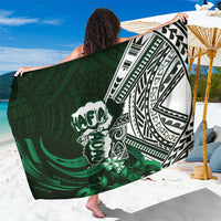 Hafa Adai Guam Discovery Day Sarong Chamorro Latte Stone Hand Green Version LT14 One Size 44 x 66 inches Green - Polynesian Pride