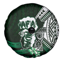 Hafa Adai Guam Discovery Day Spare Tire Cover Chamorro Latte Stone Hand Green Version LT14 - Polynesian Pride
