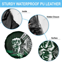 Hafa Adai Guam Discovery Day Spare Tire Cover Chamorro Latte Stone Hand Green Version LT14 - Polynesian Pride