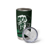 Hafa Adai Guam Discovery Day Tumbler Cup Chamorro Latte Stone Hand Green Version LT14 - Polynesian Pride