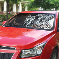 Hafa Adai Guam Discovery Day Auto Sun Shade Chamorro Latte Stone Hand Brown Version LT14 - Polynesian Pride