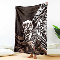 Hafa Adai Guam Discovery Day Blanket Chamorro Latte Stone Hand Brown Version LT14 - Polynesian Pride