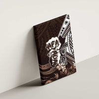 Hafa Adai Guam Discovery Day Canvas Wall Art Chamorro Latte Stone Hand Brown Version LT14 - Polynesian Pride