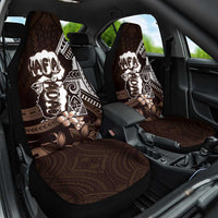 Hafa Adai Guam Discovery Day Car Seat Cover Chamorro Latte Stone Hand Brown Version LT14 One Size Brown - Polynesian Pride