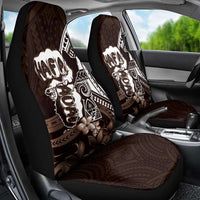 Hafa Adai Guam Discovery Day Car Seat Cover Chamorro Latte Stone Hand Brown Version LT14 - Polynesian Pride