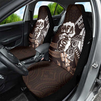 Hafa Adai Guam Discovery Day Car Seat Cover Chamorro Latte Stone Hand Brown Version LT14 - Polynesian Pride