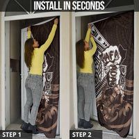 Hafa Adai Guam Discovery Day Door Cover Chamorro Latte Stone Hand Brown Version LT14 - Polynesian Pride