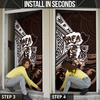 Hafa Adai Guam Discovery Day Door Cover Chamorro Latte Stone Hand Brown Version LT14 - Polynesian Pride