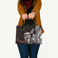 Hafa Adai Guam Discovery Day Leather Bag Chamorro Latte Stone Hand Brown Version LT14 - Polynesian Pride