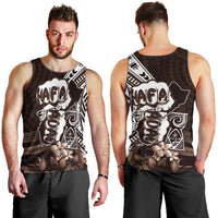 Hafa Adai Guam Discovery Day Men Tank Top Chamorro Latte Stone Hand Brown Version LT14 - Polynesian Pride