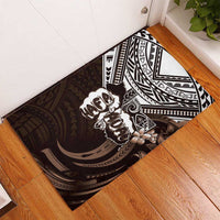 Hafa Adai Guam Discovery Day Rubber Doormat Chamorro Latte Stone Hand Brown Version LT14 - Polynesian Pride