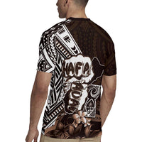 Hafa Adai Guam Discovery Day Rugby Jersey Chamorro Latte Stone Hand Brown Version LT14 - Polynesian Pride