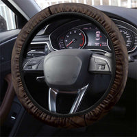Hafa Adai Guam Discovery Day Steering Wheel Cover Chamorro Latte Stone Hand Brown Version LT14 - Polynesian Pride