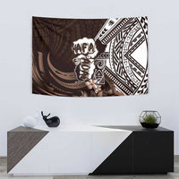 Hafa Adai Guam Discovery Day Tapestry Chamorro Latte Stone Hand Brown Version LT14 - Polynesian Pride