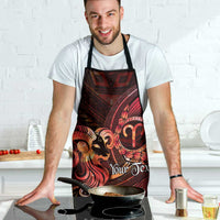 Personalised Polynesia Zodiac Aries Apron Galaxy Polynesian Pattern Chest Tattoo Style LT14 - Polynesian Pride