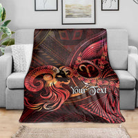 Personalised Polynesia Zodiac Aries Blanket Galaxy Polynesian Pattern Chest Tattoo Style LT14 - Polynesian Pride