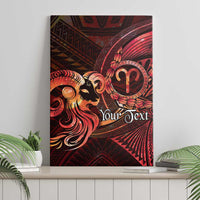 Personalised Polynesia Zodiac Aries Canvas Wall Art Galaxy Polynesian Pattern Chest Tattoo Style LT14 - Polynesian Pride