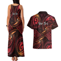 Personalised Polynesia Zodiac Aries Couples Matching Tank Maxi Dress and Hawaiian Shirt Galaxy Polynesian Pattern Chest Tattoo Style LT14 - Polynesian Pride