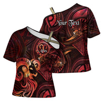 Personalised Polynesia Zodiac Aries Cross Shoulder Shirt Galaxy Polynesian Pattern Chest Tattoo Style LT14 - Polynesian Pride