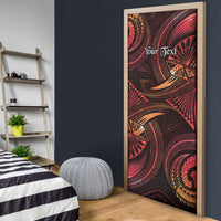 Personalised Polynesia Zodiac Aries Door Cover Galaxy Polynesian Pattern Chest Tattoo Style LT14 - Polynesian Pride