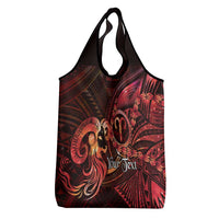 Personalised Polynesia Zodiac Aries Grocery Bag Galaxy Polynesian Pattern Chest Tattoo Style LT14 - Polynesian Pride