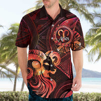 Personalised Polynesia Zodiac Aries Hawaiian Shirt Galaxy Polynesian Pattern Chest Tattoo Style LT14 - Polynesian Pride