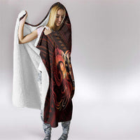 Personalised Polynesia Zodiac Aries Hooded Blanket Galaxy Polynesian Pattern Chest Tattoo Style LT14 - Polynesian Pride