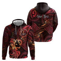 Personalised Polynesia Zodiac Aries Hoodie Galaxy Polynesian Pattern Chest Tattoo Style LT14 - Polynesian Pride