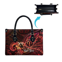 Personalised Polynesia Zodiac Aries Leather Bag Galaxy Polynesian Pattern Chest Tattoo Style LT14 - Polynesian Pride