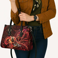 Personalised Polynesia Zodiac Aries Leather Bag Galaxy Polynesian Pattern Chest Tattoo Style LT14 - Polynesian Pride
