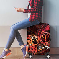 Personalised Polynesia Zodiac Aries Luggage Cover Galaxy Polynesian Pattern Chest Tattoo Style LT14 - Polynesian Pride