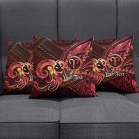 Personalised Polynesia Zodiac Aries Pillow Cover Galaxy Polynesian Pattern Chest Tattoo Style LT14 - Polynesian Pride