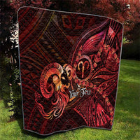 Personalised Polynesia Zodiac Aries Quilt Galaxy Polynesian Pattern Chest Tattoo Style LT14 - Polynesian Pride