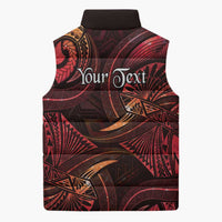 Personalised Polynesia Zodiac Aries Sleeveless Puffer Jacket Galaxy Polynesian Pattern Chest Tattoo Style LT14 - Polynesian Pride