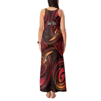 Personalised Polynesia Zodiac Aries Tank Maxi Dress Galaxy Polynesian Pattern Chest Tattoo Style LT14 - Polynesian Pride