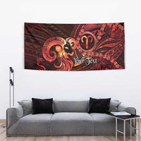 Personalised Polynesia Zodiac Aries Tapestry Galaxy Polynesian Pattern Chest Tattoo Style LT14 - Polynesian Pride