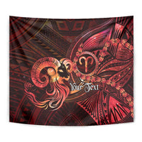Personalised Polynesia Zodiac Aries Tapestry Galaxy Polynesian Pattern Chest Tattoo Style LT14 - Polynesian Pride