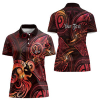 Personalised Polynesia Zodiac Aries Women Polo Shirt Galaxy Polynesian Pattern Chest Tattoo Style LT14 - Polynesian Pride