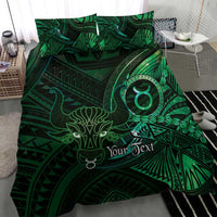 Personalised Polynesia Zodiac Taurus Bedding Set Galaxy Polynesian Pattern Chest Tattoo Style LT14 - Polynesian Pride